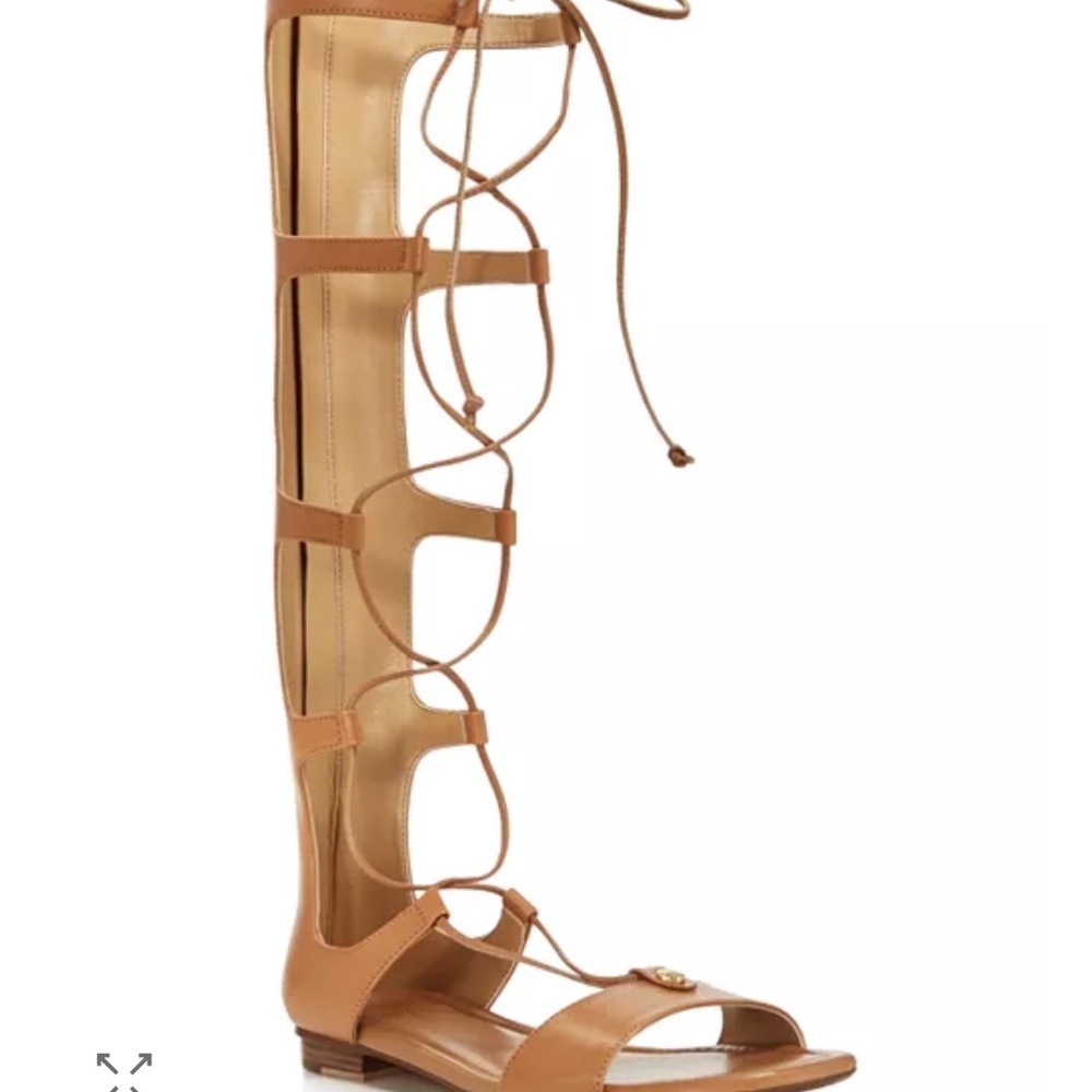 Michael Kors Sophia Tan Gladiator Strappy Sandals with Comfortable Soles